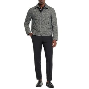 Express Textured Houndstooth Wool-Blend Trucker Jacket